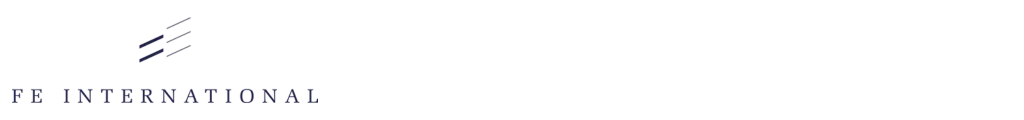 FE International dark blue logo
